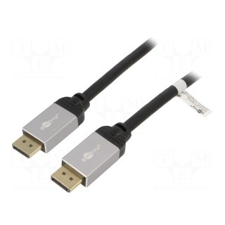 Cable | DisplayPort 1.2 | DisplayPort plug,both sides | PVC | Len: 3m