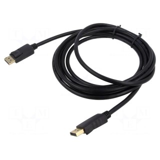 Cable | DisplayPort 1.2 | DisplayPort plug,both sides | Len: 3m