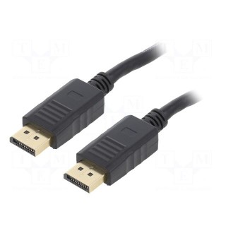 Cable | DisplayPort 1.2 | DisplayPort plug,both sides | PVC | 3m
