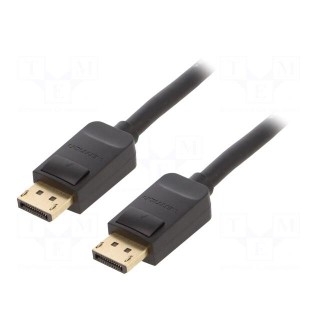 Cable | DisplayPort 1.2 | DisplayPort plug,both sides | PVC | black