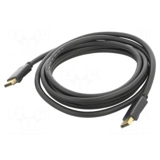 Cable | DisplayPort 1.2 | DisplayPort plug,both sides | PVC | black