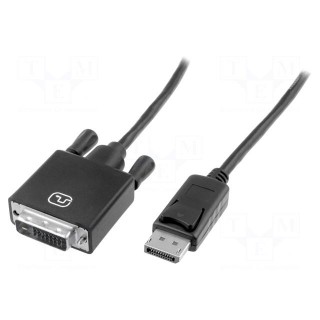 Cable | DisplayPort 1.2 | DisplayPort plug,DVI-D (24+1) plug | 3m