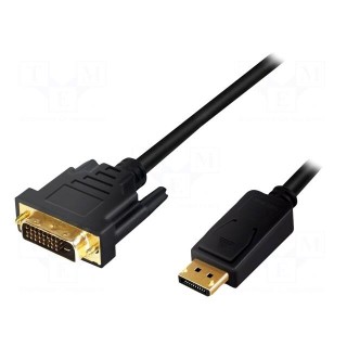 Cable | DisplayPort 1.2 | DisplayPort plug,DVI-D (24+1) plug | 1m