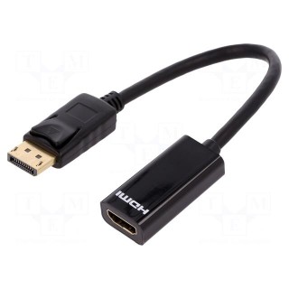 Cable | DisplayPort 1.2 | DisplayPort plug,HDMI socket | 150mm