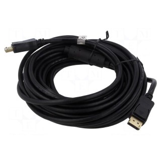 Cable | DisplayPort 1.2,HDCP 1.3,with amplifier | 20m | black
