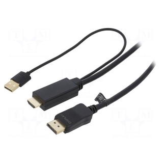 Cable | DisplayPort 1.2,HDMI 1.4 | 2m | black