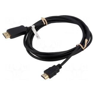 Cable | DisplayPort 1.2,HDMI 1.4 | DisplayPort plug,HDMI plug | 3m