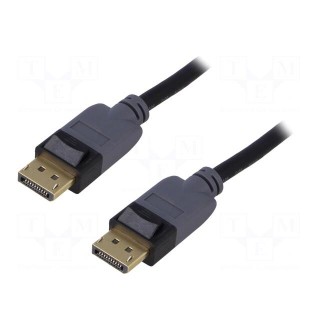 Cable | DisplayPort 1.3 | DisplayPort plug,both sides | 1m | black