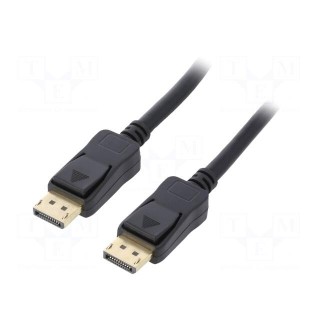 Cable | DisplayPort 1.4 | DisplayPort plug,both sides | 0.5m | black