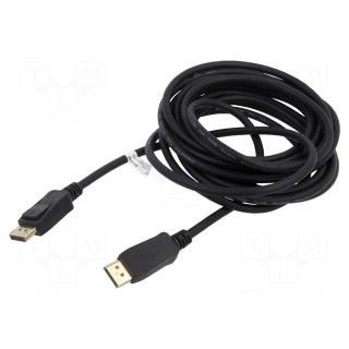 Cable | DisplayPort 1.4 | DisplayPort plug,both sides | 5m | black