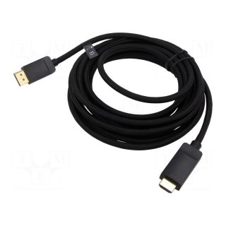 Cable | DisplayPort 1.4 | DisplayPort plug,both sides | PVC | black