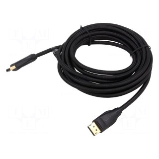 Cable | DisplayPort 1.4 | DisplayPort plug,both sides | PVC | Len: 5m
