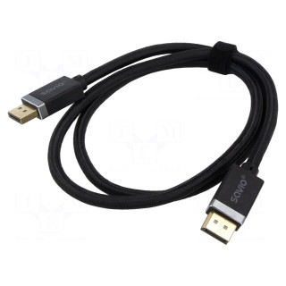 Cable | DisplayPort 1.4 | DisplayPort plug,both sides | textile | 1m