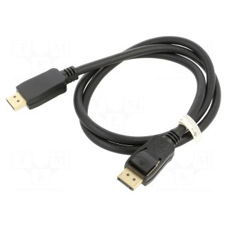 Cable | DisplayPort 2.1 | DisplayPort plug,both sides | 1m | black
