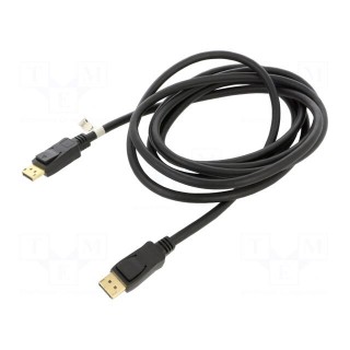 Cable | DisplayPort 2.1 | DisplayPort plug,both sides | 3m | black