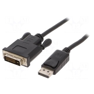 Cable | DisplayPort plug,DVI-D (24+1) plug | 1.8m | black | black