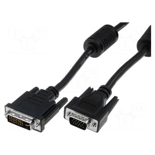 Cable | dual link | D-Sub 15pin HD plug,DVI-I (24+5) plug | 2m