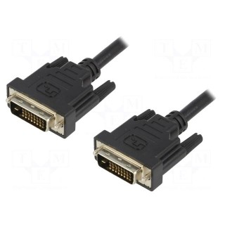 Cable | dual link | DVI-D (24+1) plug,both sides | 0.5m | black