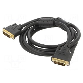 Cable | dual link | DVI-D (24+1) plug,both sides | PVC | 1.8m | black