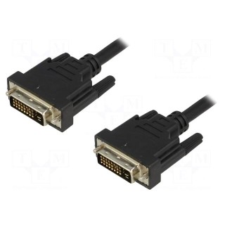 Cable | dual link | DVI-D (24+1) plug,both sides | 2m | black