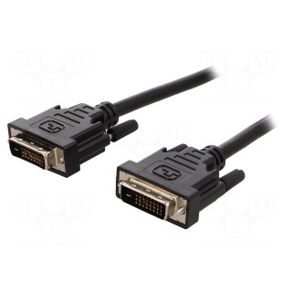 Cable | dual link | DVI-D (24+1) plug,both sides | 1m | black