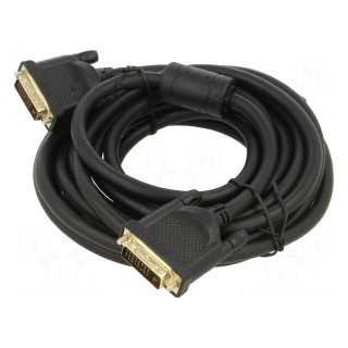 Cable | dual link | DVI-D (24+1) plug,both sides | PVC | 5m | black