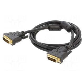 Cable | dual link | DVI-D (24+1) plug,both sides | Len: 1.8m | black