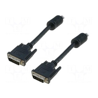 Cable | dual link | DVI-D (24+1) plug,both sides | PE | 3m | black