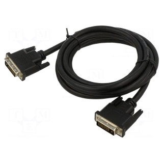 Cable | dual link | DVI-D (24+1) plug,both sides | textile | 1.8m