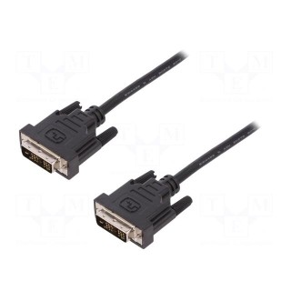 Cable | DVI-D (18+1) plug,both sides | 2m | black