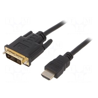 Cable | DVI-D (18+1) plug,HDMI plug | PVC | 4.5m | black | 30AWG