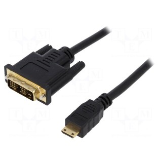 Cable | DVI-D (18+1) plug,HDMI mini plug | 2m | black