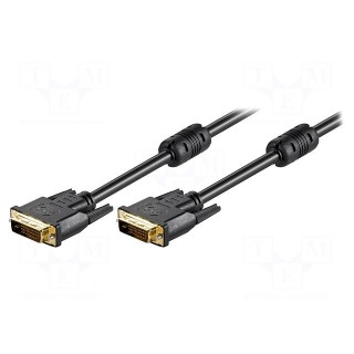 Cable | DVI-D (24+1) plug,both sides | 3m | black