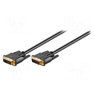 Cable | DVI-I (24+5) plug,both sides | 2m | black