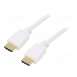 Cable | HDCP 2.2,HDMI 1.4 | HDMI plug,both sides | PVC | 1.5m | white