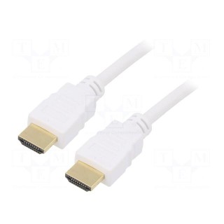 Cable | HDCP 2.2,HDMI 2.0 | HDMI plug,both sides | PVC | 5m | white