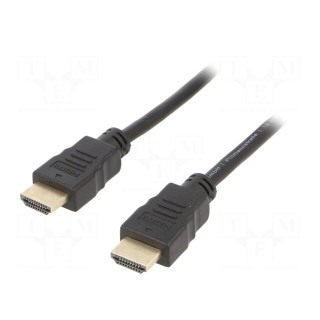 Cable | HDCP 2.2,HDMI 2.0 | HDMI plug,both sides | 0.5m | black