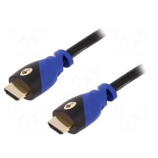 Cable | HDMI 2.0 | HDMI plug,both sides | 1m | black-blue