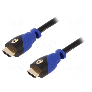Cable | HDMI 2.0 | HDMI plug,both sides | 3m | black-blue