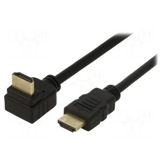 Cable | HDCP 2.2,HDMI 2.0 | HDMI plug,HDMI plug 270° | PVC | 0.5m