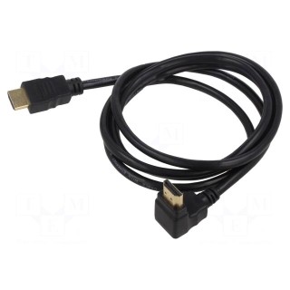 Cable | HDCP 2.2,HDMI 2.0 | HDMI plug,HDMI plug 90° | PVC | 1.5m