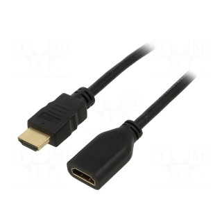 Cable | HDCP 2.2,HDMI 2.0 | HDMI socket,HDMI plug | 1m | black