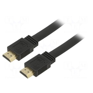 Cable | HDCP 2.2,HDMI 2.0,flat | HDMI plug,both sides | PVC | 1.5m