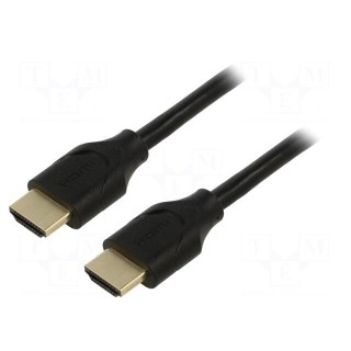 Cable | HDCP 2.2,HDMI 2.1 | HDMI plug,both sides | PVC | 0.5m | black