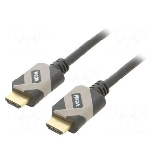 Cable | HDCP 2.2,HDMI 2.1 | HDMI plug,both sides | PVC | 2m | black
