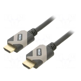 Cable | HDCP 2.2,HDMI 2.1 | HDMI plug,both sides | PVC | 3m | black