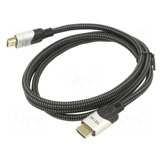 Cable | HDCP 2.2,HDMI 2.1 | HDMI plug,both sides | PVC | textile