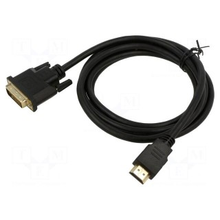 Cable | HDMI 1.3 | DVI-D (18+1) plug,HDMI plug | 1.8m | black