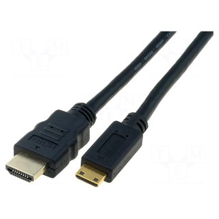 Cable | HDMI 1.3 | HDMI mini plug,HDMI plug | 3m | black