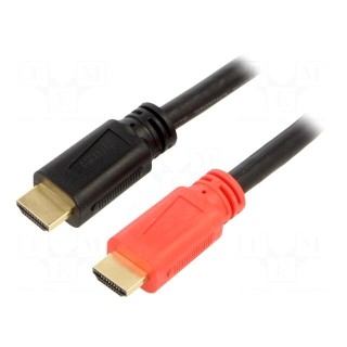 Cable | HDMI 1.3,with amplifier | HDMI plug,both sides | 40m | black